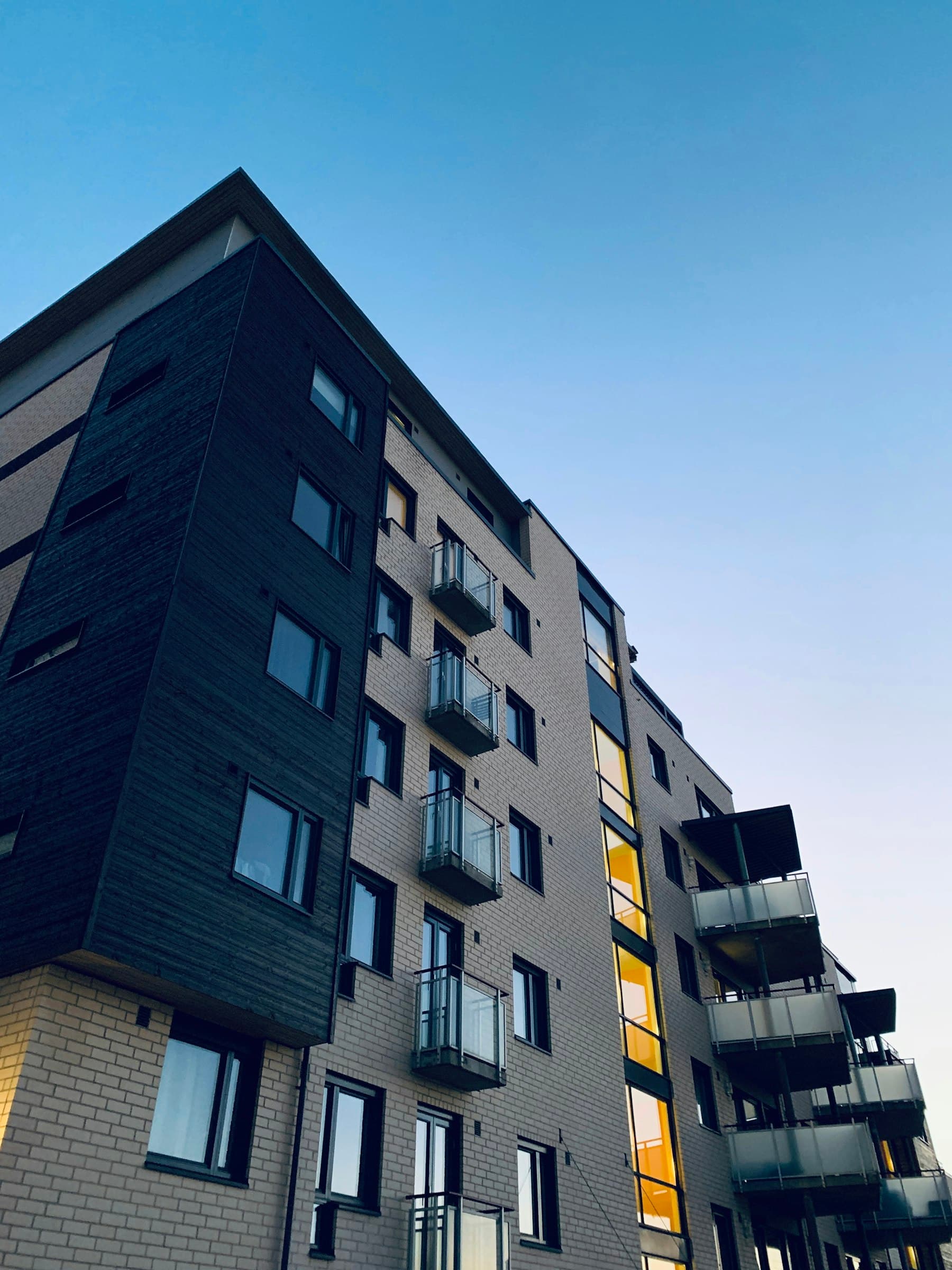 A modern residential apartment block